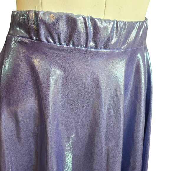 Shimmering Metallic Purple A-Line Skirt Dance Costume Size 8 JJ4029 - Picture 2 of 4